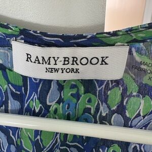 Ramy Brook Blue and Green Mini Dress
